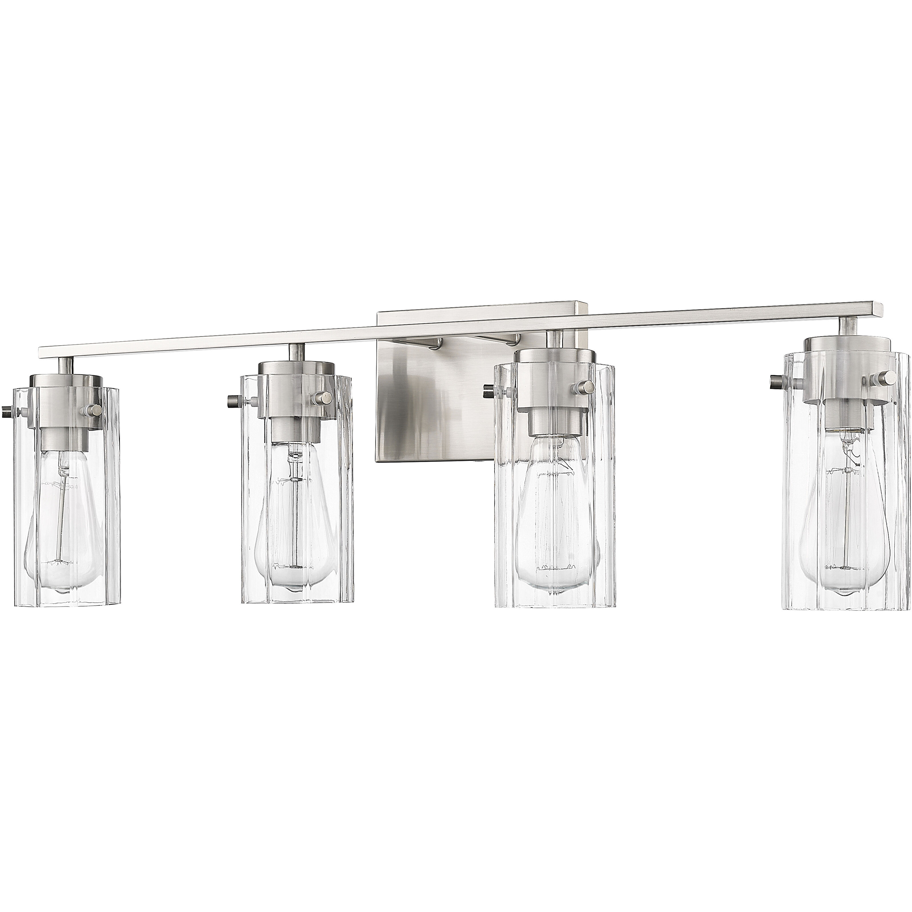 Serena 4 Light 30.5 inch Brushed Nickel Bathroom Vanity Light Wall Light